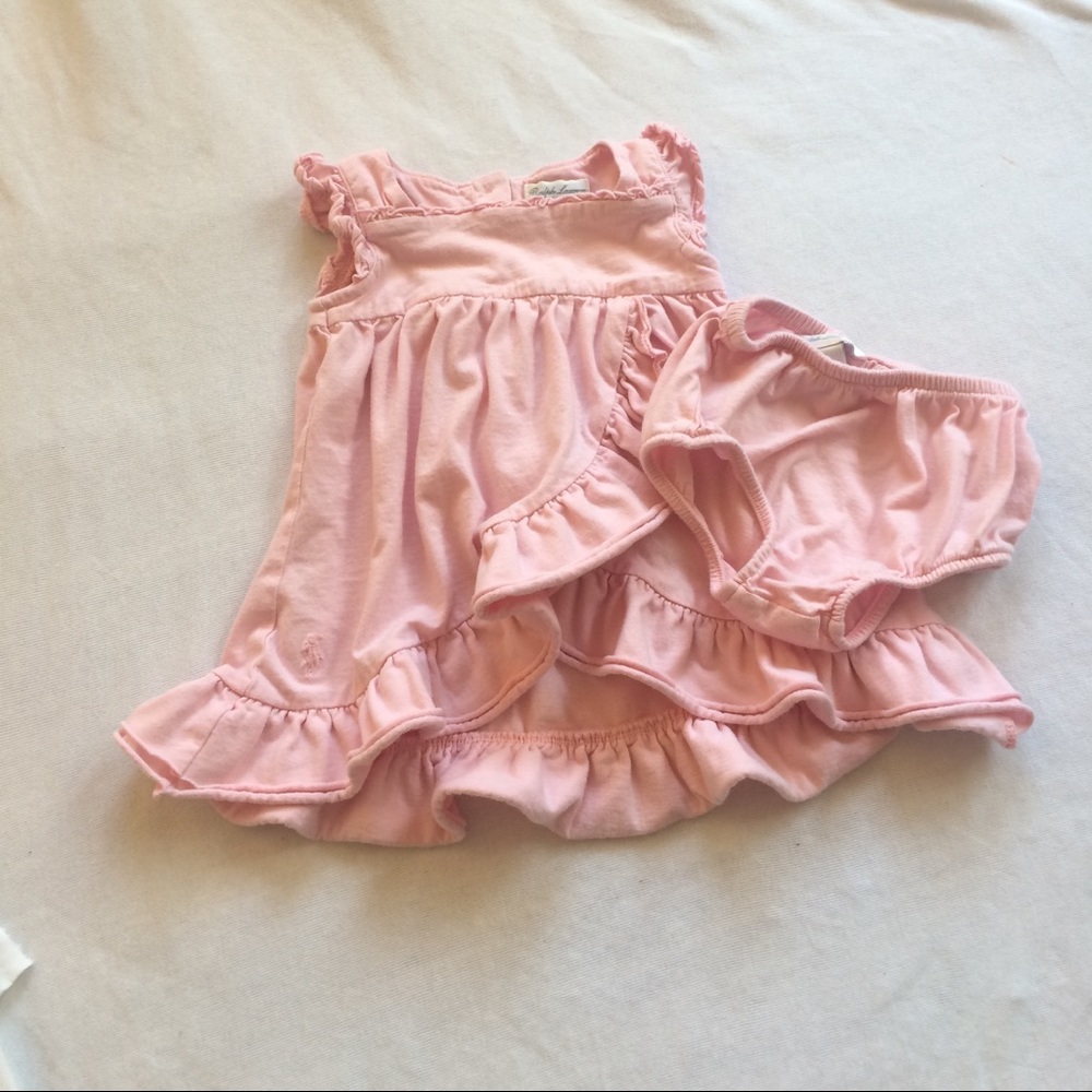 Baby’s Ralph Lauren Pink Dress and Panty 6 MO EUC